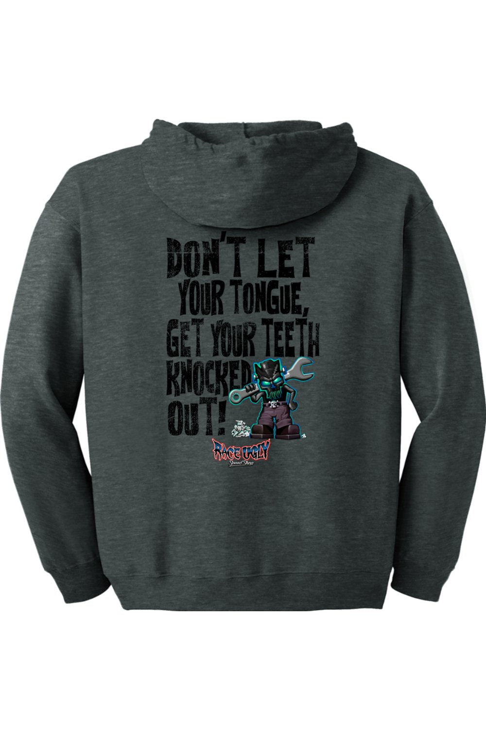 Gildan Heavy Blend Full-Zip Hooded Sweatshirt "RU TEETH" (BLACK)