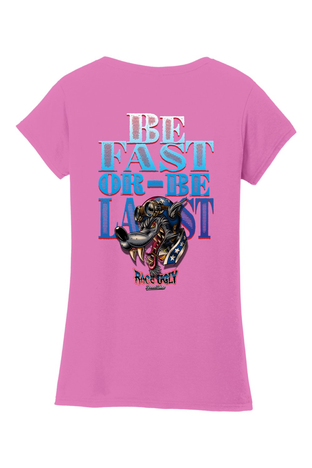 Gildan Softstyle Ladies Fit V-Neck T-Shirt "RU BE FAST"