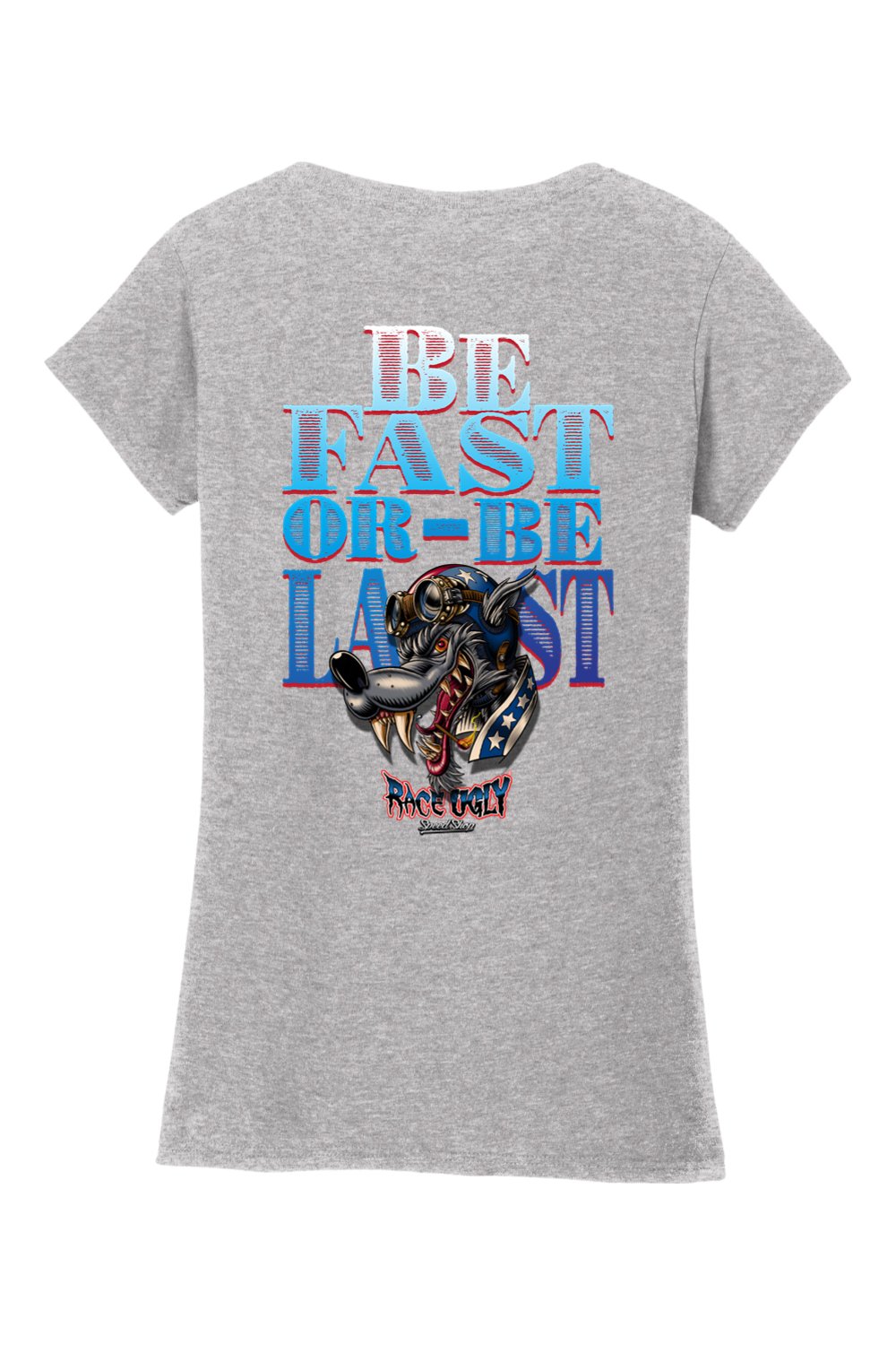 Gildan Softstyle Ladies Fit V-Neck T-Shirt "RU BE FAST"