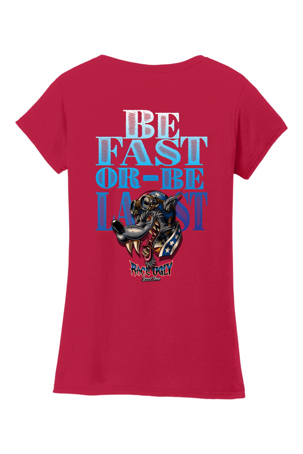 Gildan Softstyle Ladies Fit V-Neck T-Shirt "RU BE FAST"