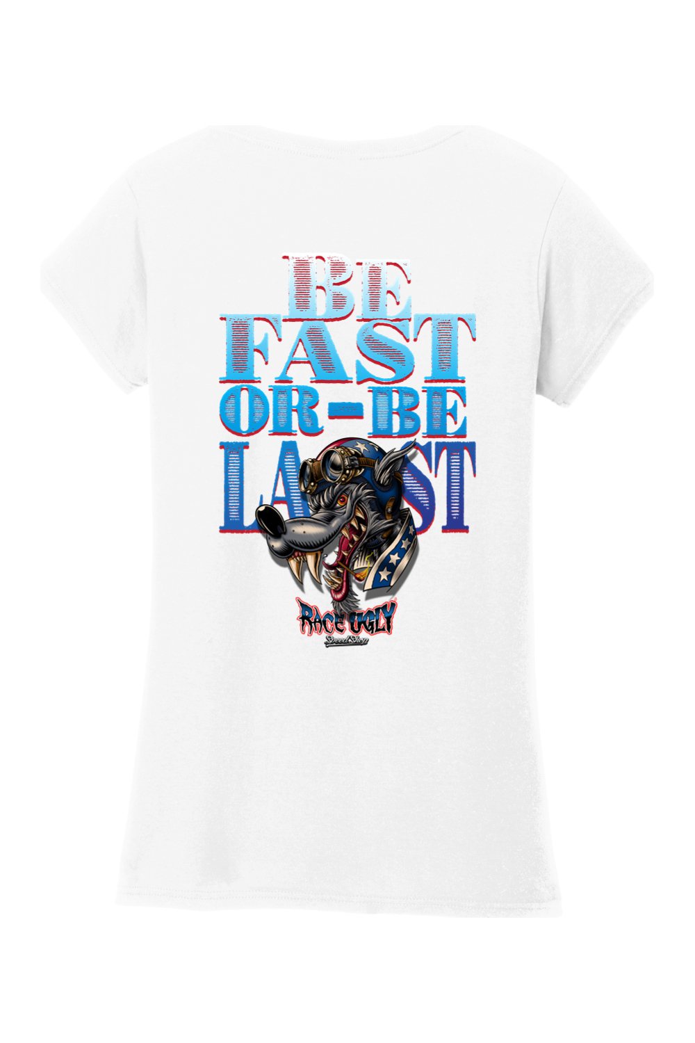 Gildan Softstyle Ladies Fit V-Neck T-Shirt "RU BE FAST"