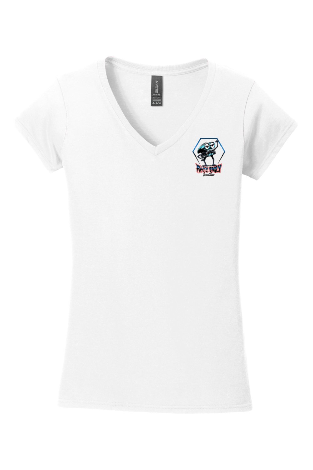 Gildan Softstyle Ladies Fit V-Neck T-Shirt "RU BLOW ME"