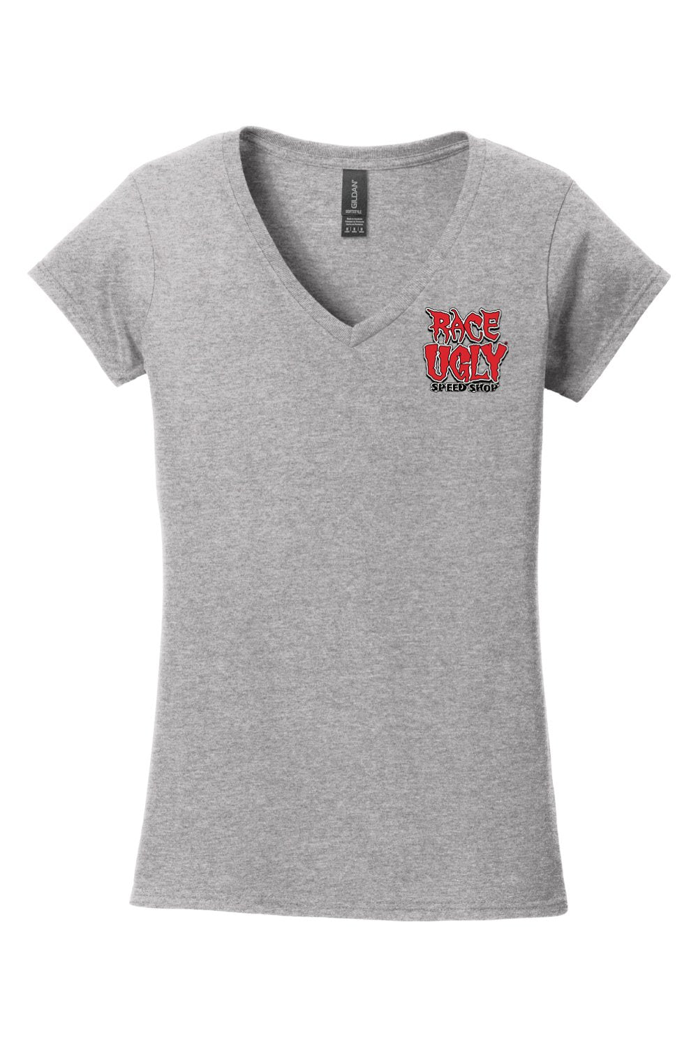 Gildan Softstyle Ladies Fit V-Neck T-Shirt "RU HEADS/TAILS"