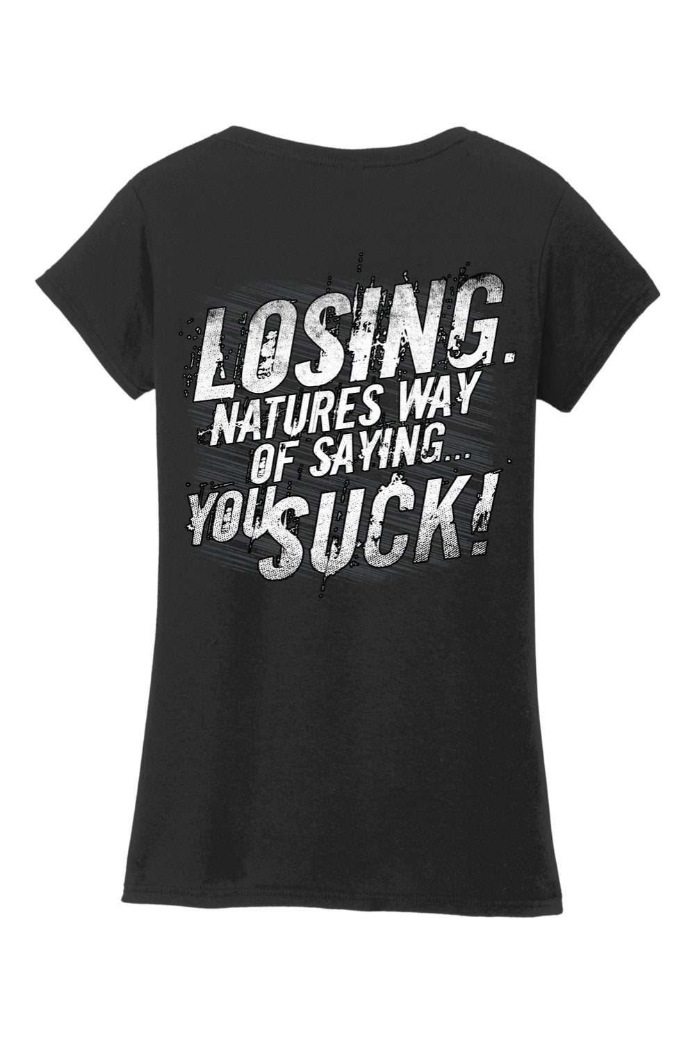 Gildan Softstyle Ladies Fit V-Neck T-Shirt "RU LOSING"