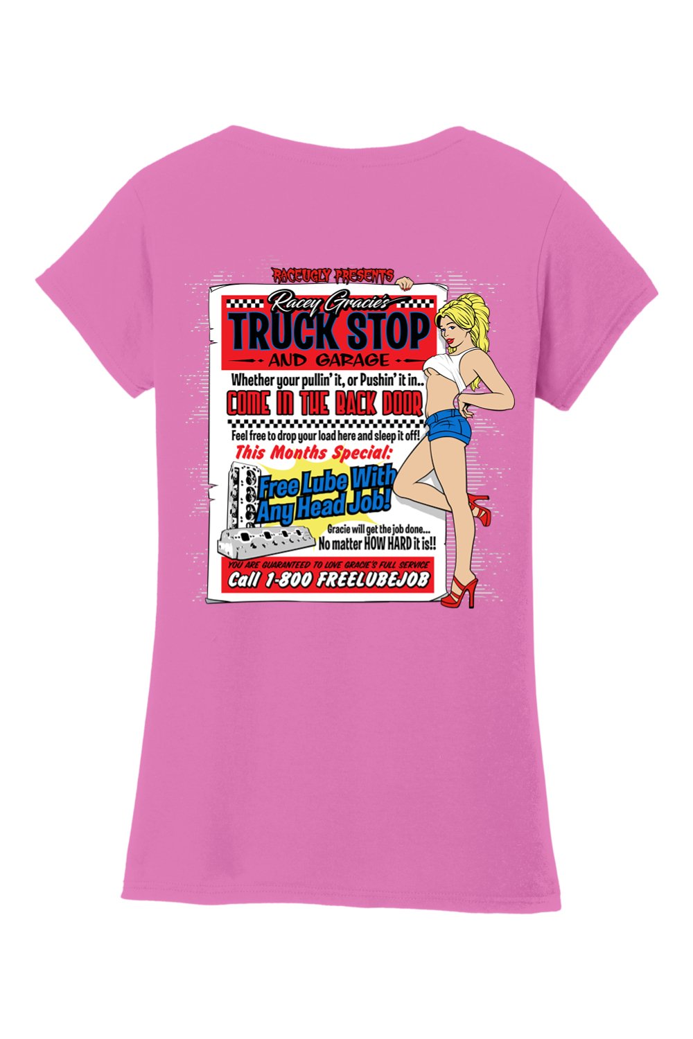Gildan Softstyle Ladies Fit V-Neck T-Shirt "RU POSTER"