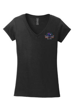 Gildan Softstyle Ladies Fit V-Neck T-Shirt "RU PUCKER"