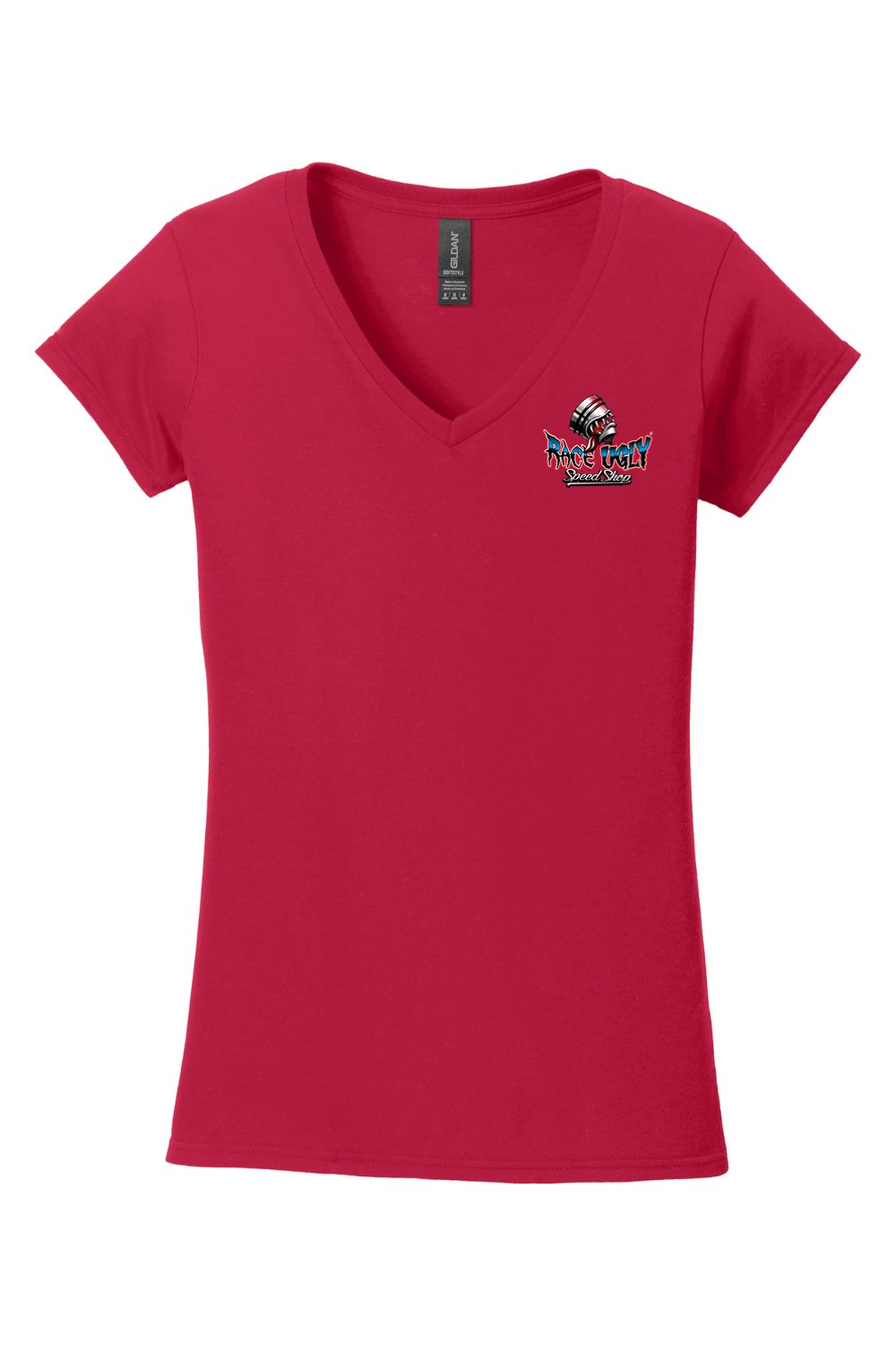 Gildan Softstyle Ladies Fit V-Neck T-Shirt "RU WHOOP'N ASS"