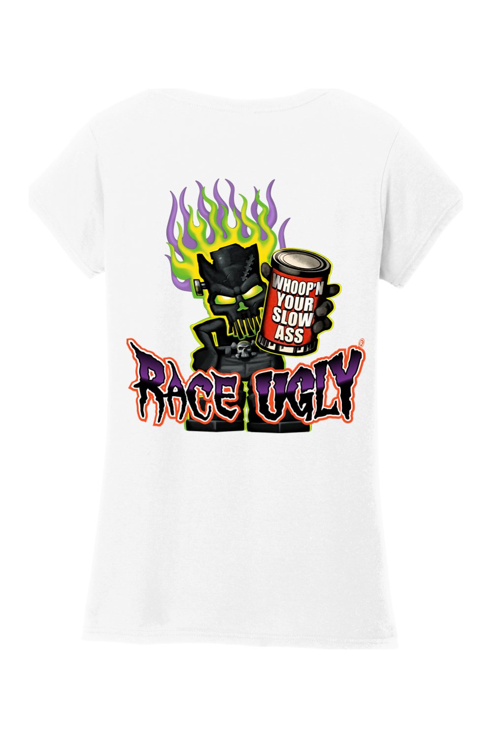 Gildan Softstyle Ladies Fit V-Neck T-Shirt "RU WHOOP'N ASS"