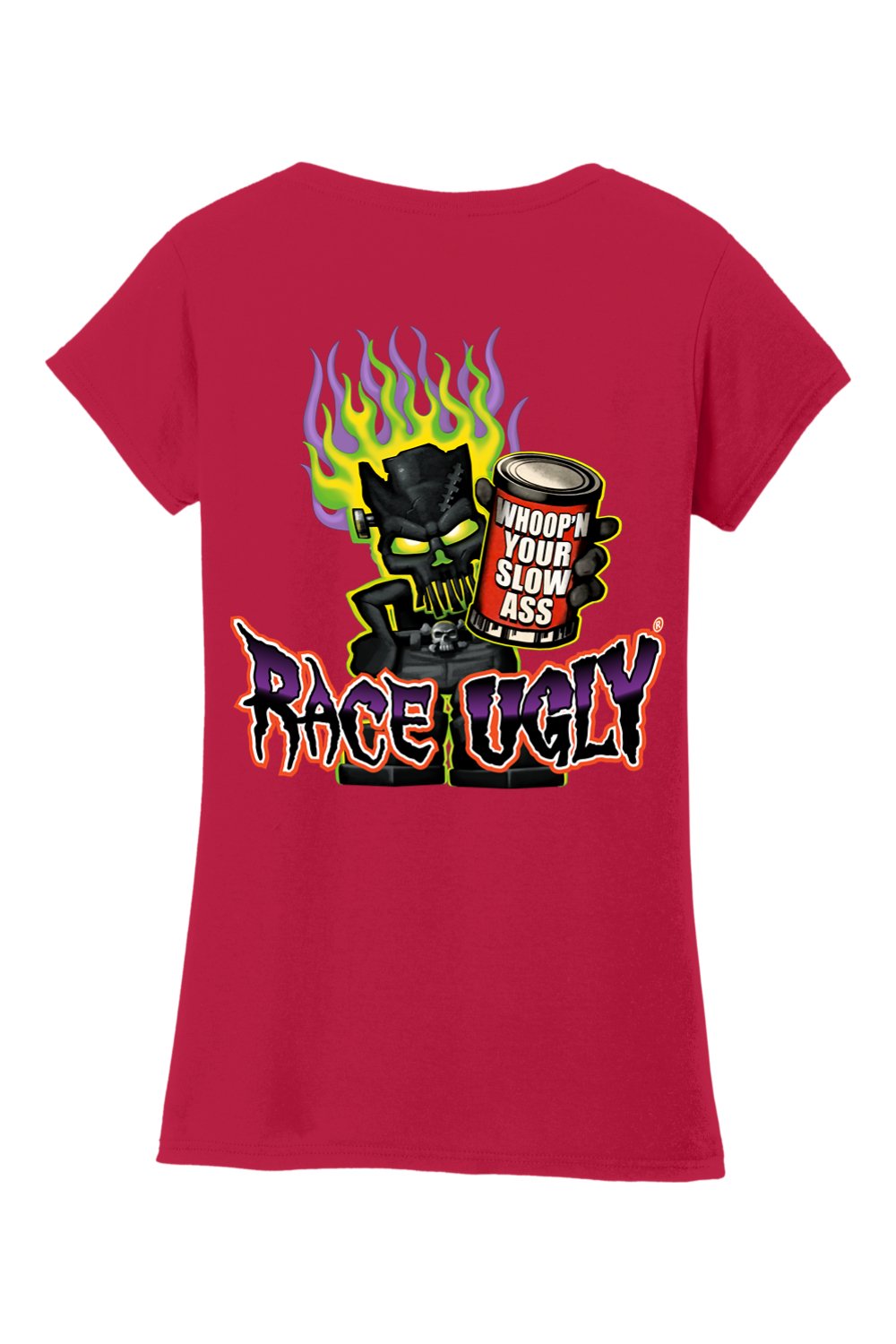 Gildan Softstyle Ladies Fit V-Neck T-Shirt "RU WHOOP'N ASS"