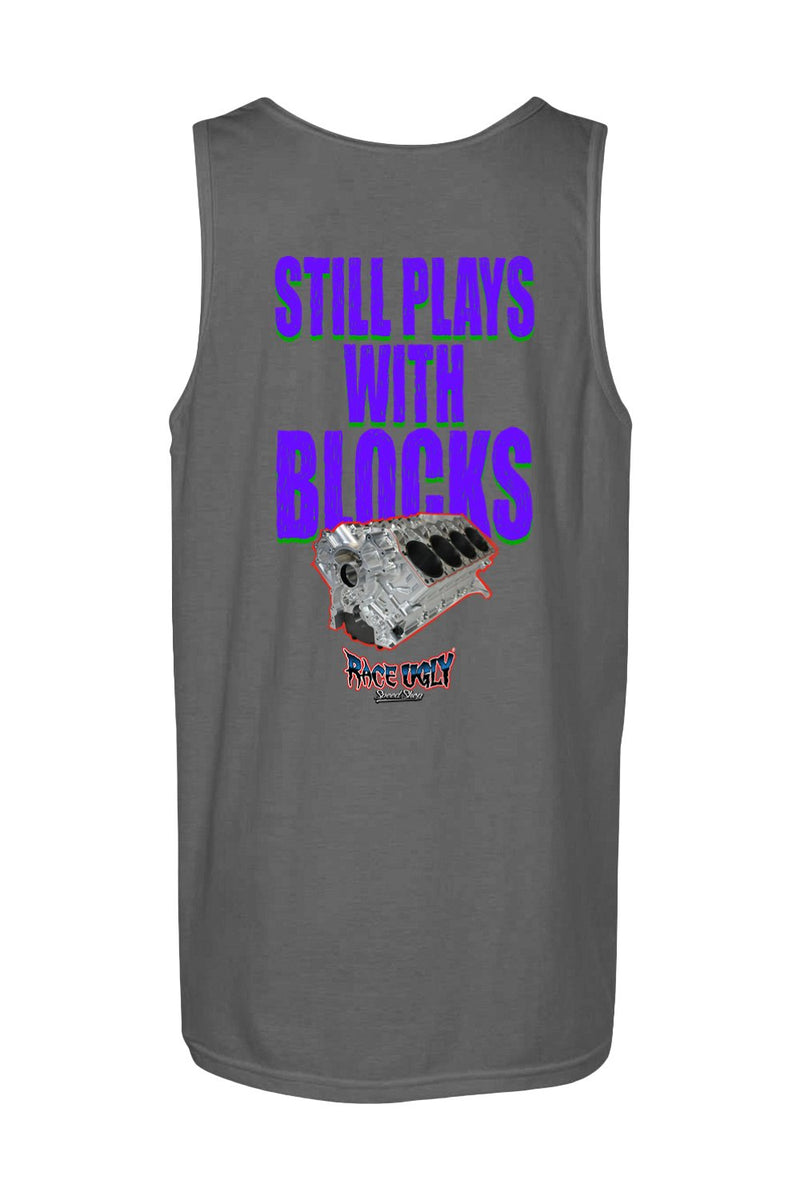 Gildan Softstyle Tank Top "RU BLOCKS" (PURPLE)