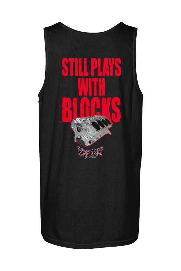 Gildan Softstyle Tank Top "RU BLOCKS" (RED)