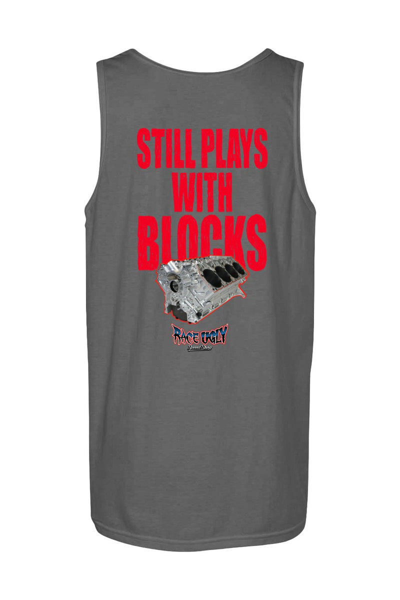 Gildan Softstyle Tank Top "RU BLOCKS" (RED)