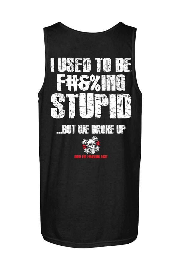 Gildan Softstyle Tank Top "RU F#&%ING STUPID" (WHITE)