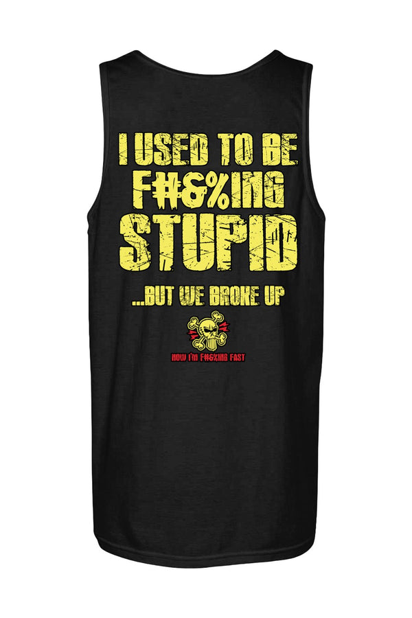 Gildan Softstyle Tank Top "RU F#&%ING STUPID" (YELLOW)